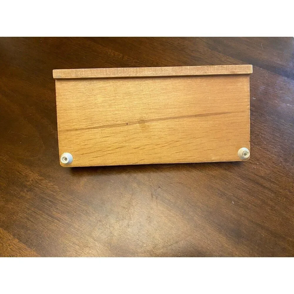 Rare Vintage Mid-Century Wood Desk Organizer Wall Hanging Valet Wallet Holder